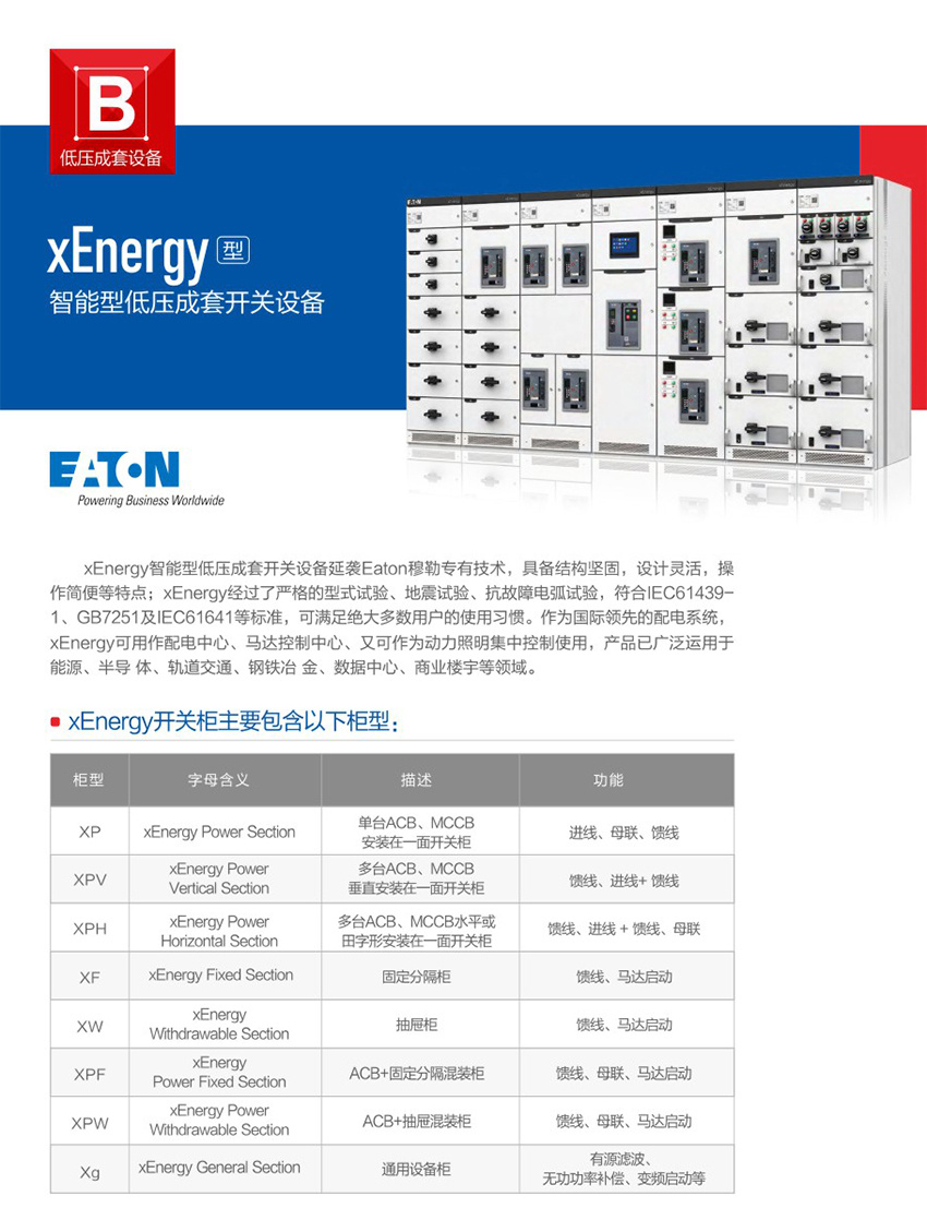 xEnergy智能型低压成套开关设备